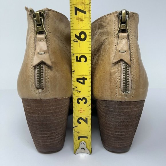 OTBT Womens Patchouli Taupe Open Toe Leather Stacked Sandals Heels Shoes 9 New - Picture 7 of 12